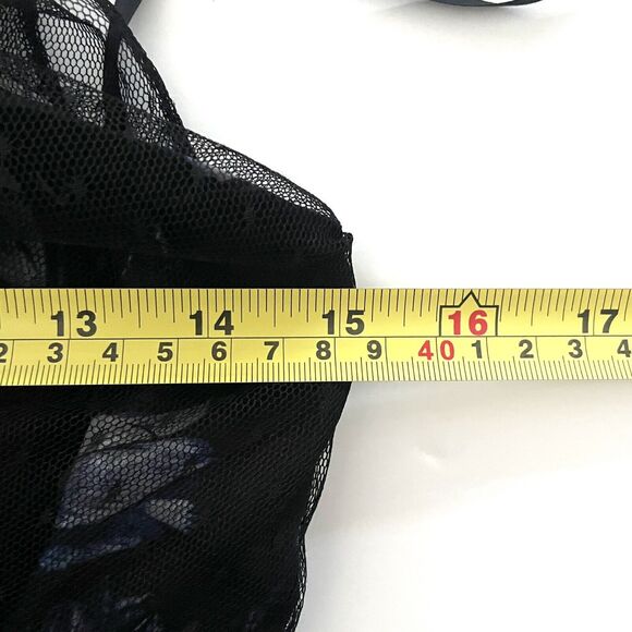 Jill Jill Stuart Floral Printed Organza Mesh Fit & Flare Blk Cocktail Dress - Picture 6 of 15